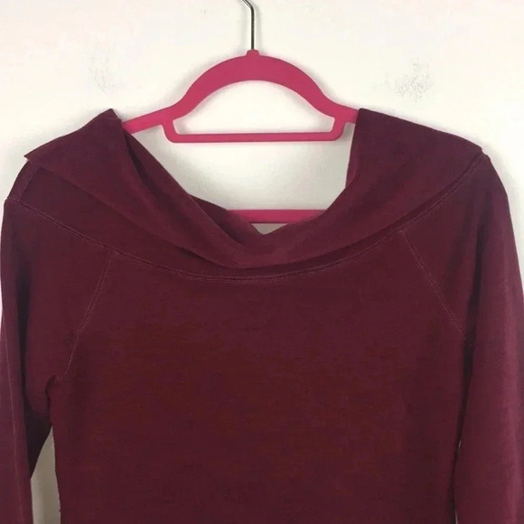 Brick Red Crop Top Sweatshirt - Picture 3 of 4